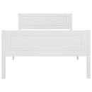 idaXL fehér tömör fenyőfa ágykeret 90 x 200 cm