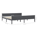 vidaXL szürke tömör fenyőfa ágykeret 200 x 200 cm