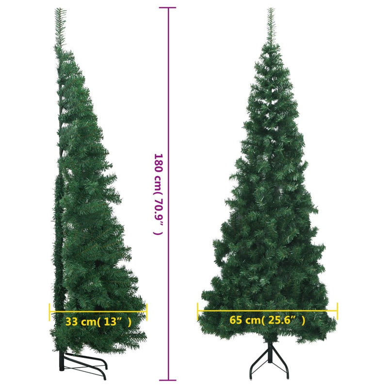 vidaXL zöld PVC sarok műkarácsonyfa 180 cm