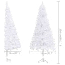 vidaXL Műfenyők PVC, Steel White