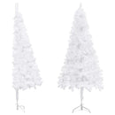 vidaXL Műfenyők PVC, Steel White