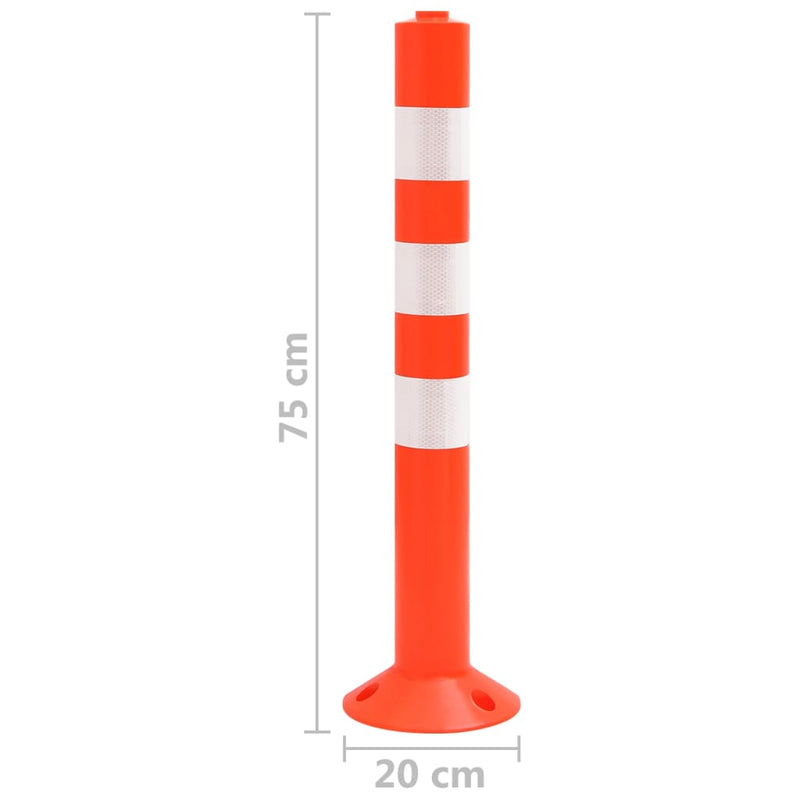 vidaXL 10 db PE forgalomterelő oszlop 75 cm