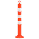 vidaXL 4 db polietilén terelőoszlop lánccal 75 cm
