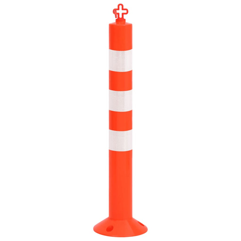 vidaXL 10 db polietilén forgalomterelő oszlop lánccal 75 cm