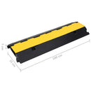vidaXL 2 db 2 csatornás gumi kábeltaposó 100 cm