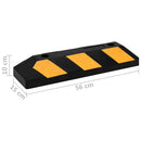 vidaXL 2 db gumi fényvisszaverő parkolóütköző 56 x 15 x 10 cm