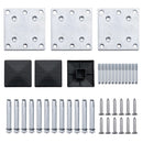 vidaXL fekete WPC kerítéspanelszett 353 x 186 cm