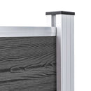 vidaXL fekete WPC kerítéspanelszett 353 x 105 cm