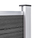 vidaXL fekete WPC kerítéspanelszett 699 x 105 cm