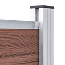 vidaXL barna WPC kerítéspanelszett 699 x 146 cm