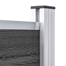 vidaXL fekete WPC kerítéspanelszett 353 x 146 cm