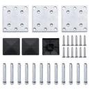 vidaXL fekete WPC kerítéspanelszett 353 x 146 cm