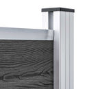 vidaXL fekete WPC kerítéspanelszett 699 x 146 cm