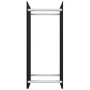 vidaXL fekete edzett üveg tűzifatároló 40 x 35 x 100 cm
