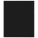 vidaXL fekete forgácslap mosdószekrény beépített mosdókagylóval