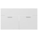 vidaXL fehér szerelt fa mosdószekrény beépített mosdókagylóval