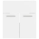 vidaXL fehér forgácslap fürdőszobai bútorszett