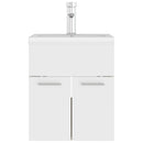 vidaXL fehér és tölgyszínű szerelt fa mosdószekrény beépített mosdóval