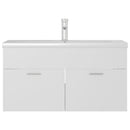 vidaXL fehér szerelt fa mosdószekrény beépített mosdókagylóval