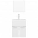 vidaXL magasfényű fehér forgácslap fürdőszobai bútorszett