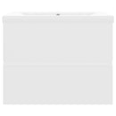 vidaXL fehér szerelt fa mosdószekrény beépített mosdókagylóval