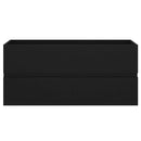 vidaXL fekete szerelt fa mosdószekrény beépített mosdókagylóval