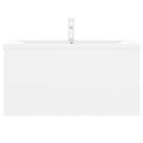 vidaXL fehér szerelt fa mosdószekrény beépített mosdókagylóval