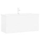 vidaXL fehér szerelt fa mosdószekrény beépített mosdókagylóval