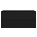 vidaXL fekete szerelt fa mosdószekrény beépített mosdókagylóval