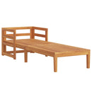 vidaXL tömör akácfa napozóágy krémfehér párnákkal