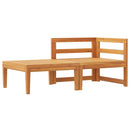 vidaXL 2 részes akácfa kerti ülőgarnitúra krémfehér párnákkal