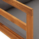 vidaXL sötétszürke tömör akácfa napozóágy párnákkal