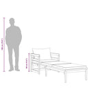 vidaXL sötétszürke tömör akácfa napozóágy párnákkal