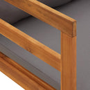 vidaXL sötétszürke tömör akácfa napozóágy 1 karfával