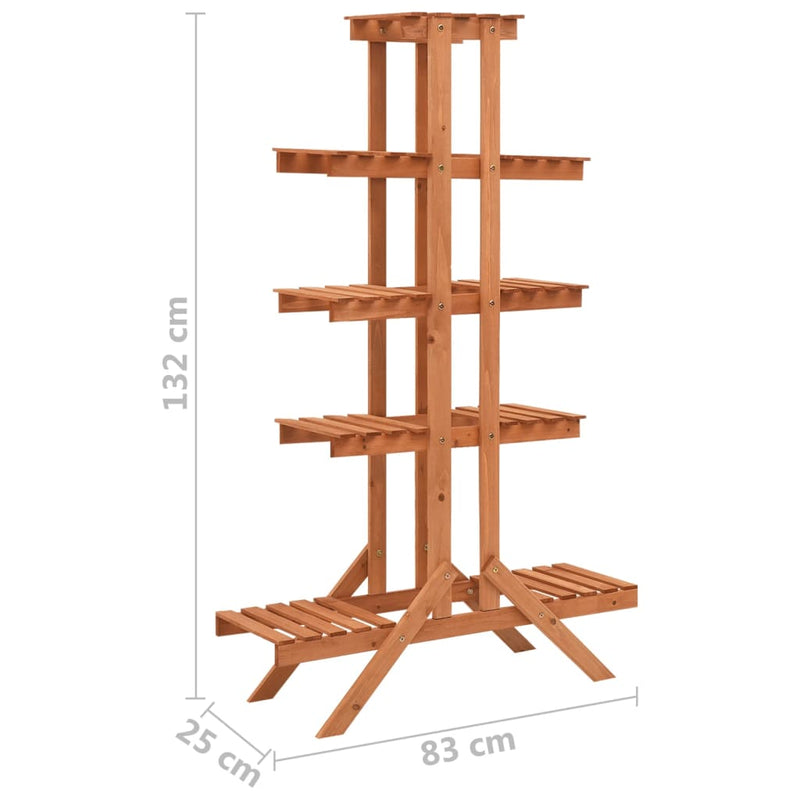 vidaXL tömör fenyőfa virágtartó állvány 83 x 25 x 132 cm