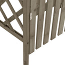 vidaXL szürke tömör fenyőfa pergola kapuval 116 x 40 x 204 cm