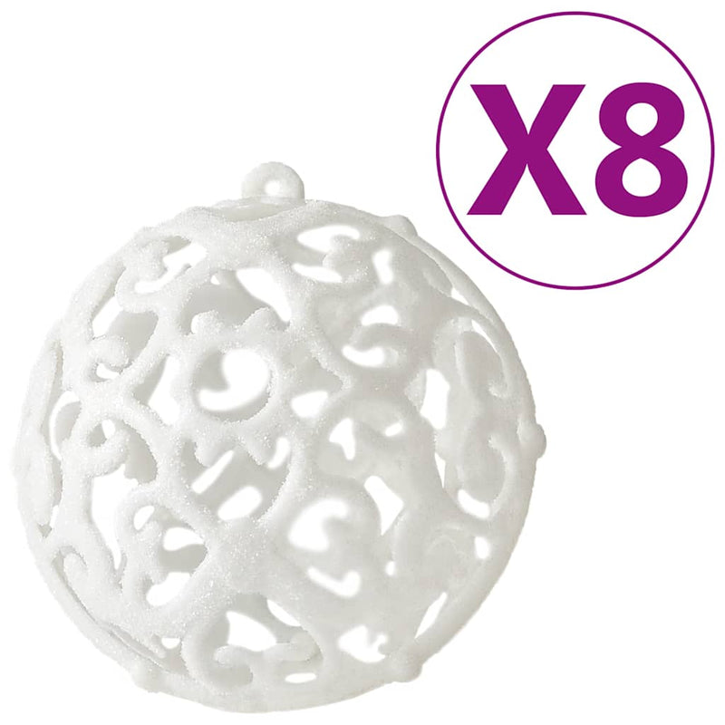 vidaXL 100 darabos fehér karácsonyi gömbkészlet