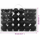 vidaXL 100 darabos fekete karácsonyi gömbkészlet
