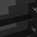 vidaXL fényes fekete MDF tükrös fürdőszobaszekrény 80 x 15 x 60 cm