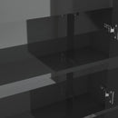 vidaXL fényes szürke MDF tükrös fürdőszobaszekrény 80 x 15 x 60 cm