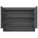 vidaXL szürke MDF tükrös fürdőszobaszekrény 80 x 15 x 60 cm