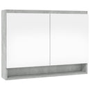 vidaXL betonszürke MDF tükrös fürdőszobaszekrény 80 x 15 x 60 cm
