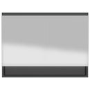 vidaXL antracitszürke MDF tükrös fürdőszobaszekrény 80 x 15 x 60 cm