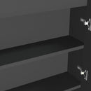 vidaXL antracitszürke MDF tükrös fürdőszobaszekrény 80 x 15 x 60 cm