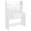 vidaXL fehér LED-es MDF sminkasztal 100 x 40 x 135 cm