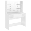 vidaXL fehér LED-es MDF sminkasztal 100 x 40 x 135 cm