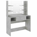 vidaXL betonszürke LED-es MDF sminkasztal 100 x 40 x 135 cm