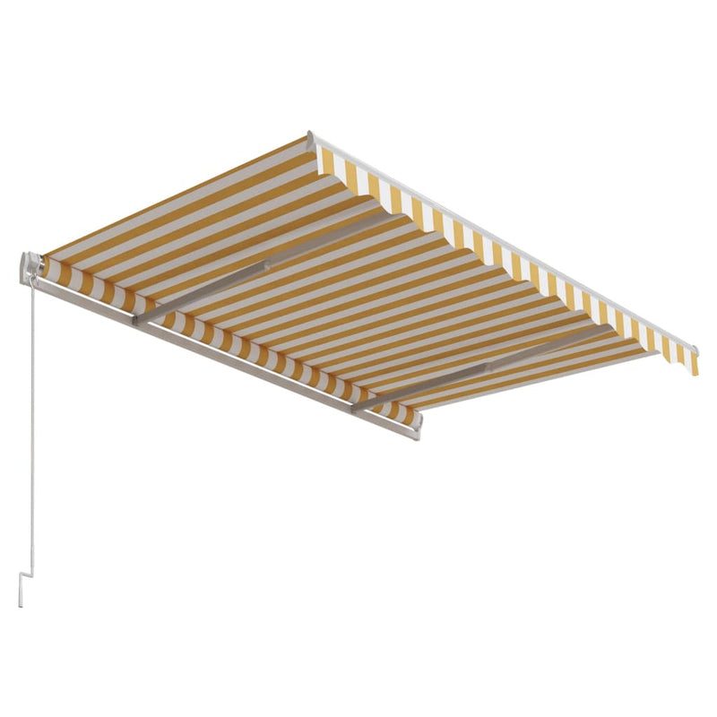 vidaXL sárga és fehér automata napellenző 300 x 250 cm