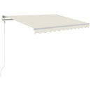vidaXL krémszínű automata szélérzékelős és LED-es napellenző 300x250cm