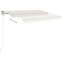 vidaXL krémszínű automata szélérzékelős és LED-es napellenző 300x250cm